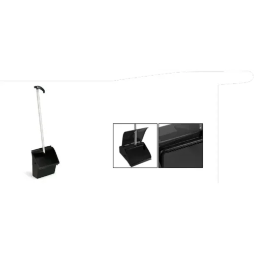 Pelle jobby noire+manche alu 68cm + couvercle