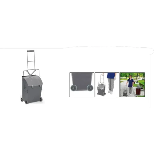 Poubelle pocker 15l sur roue ø 80mm avec poignee ergonomique