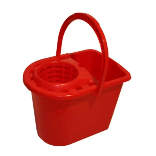 Seau ovale 12l. Rouge + essoreur  bec verseur