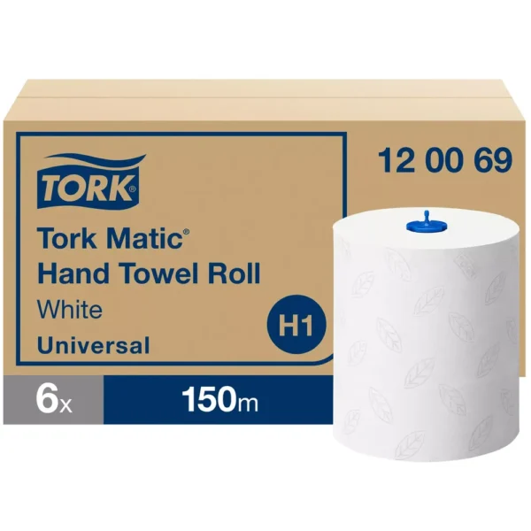 600ESS0187 Essuie-mains TORK Matic H1 – Rouleaux 150 m – Pack de 6 rouleaux