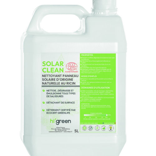 Nettoyant panneaux solaires SolarClean Ecocert au ricin - 5L